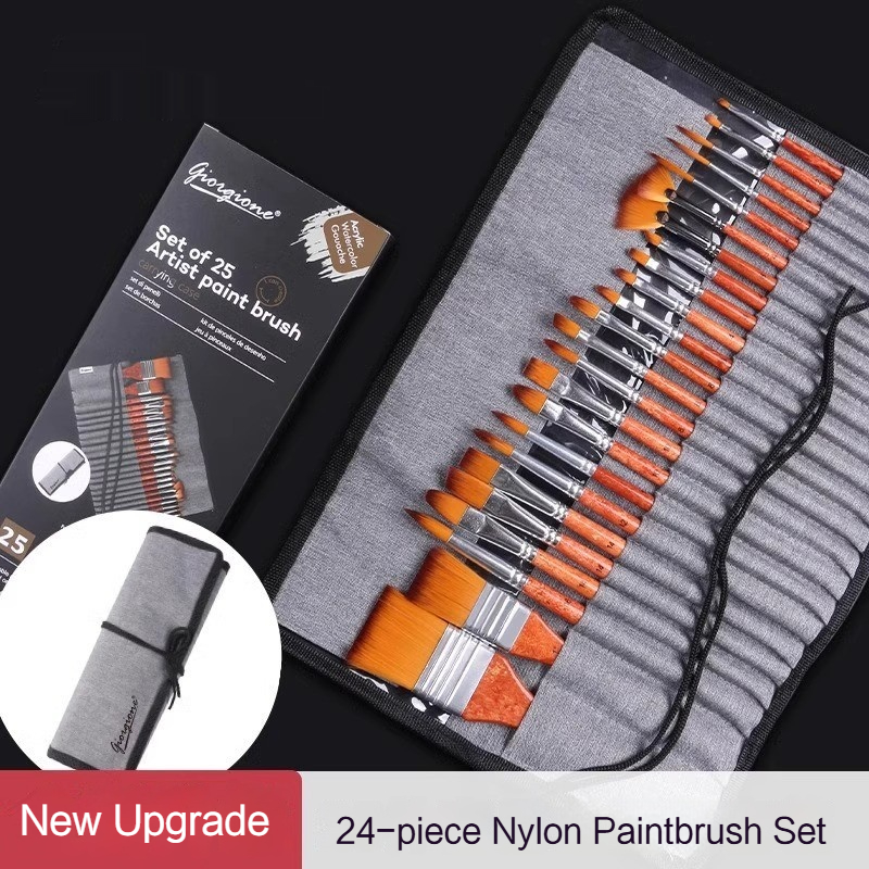 Gouache Paint Set - Juego de 24 Uds de pinceles