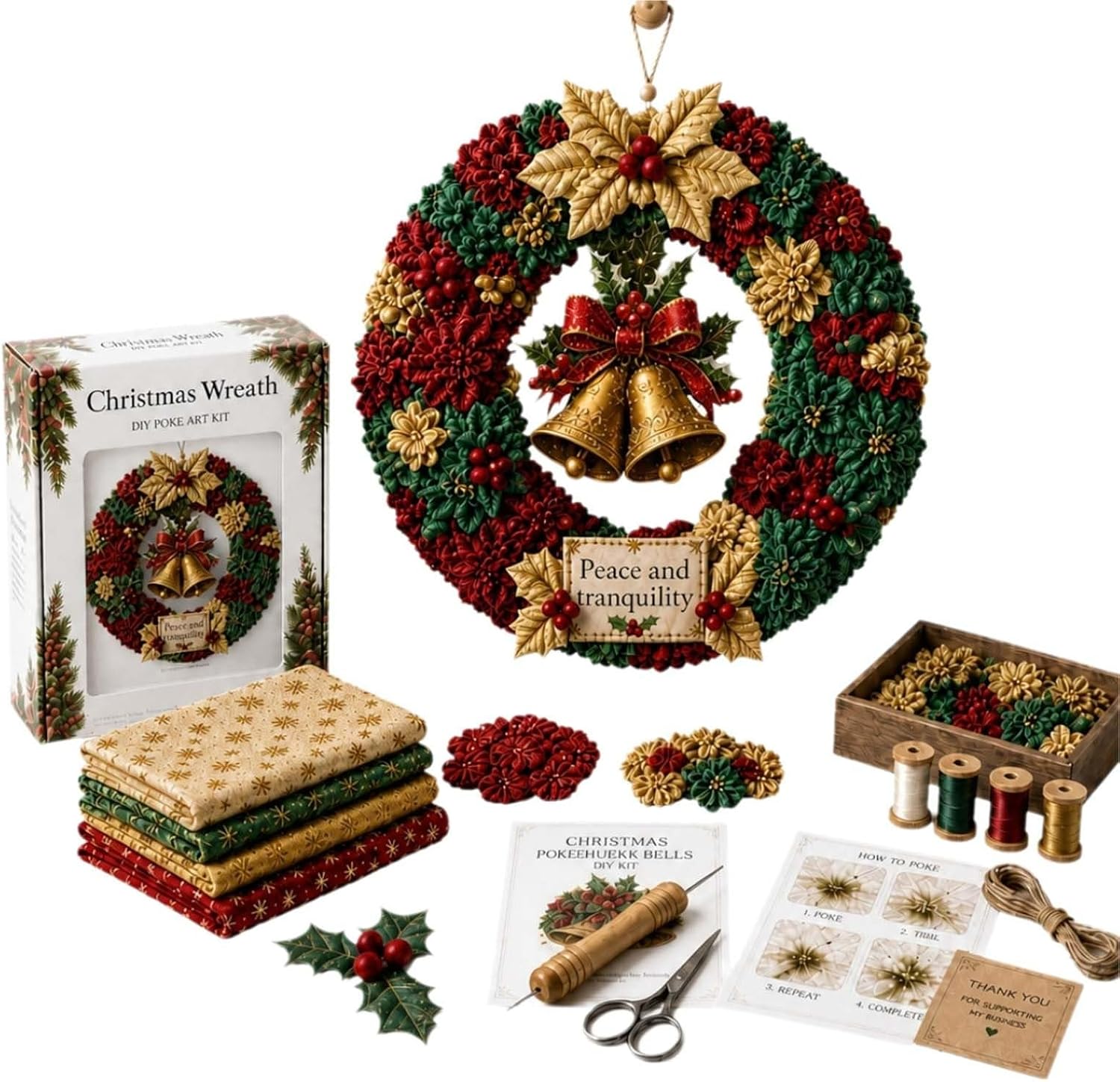 Art Craft Kit - Kit DIY de Corona Navideña 3D