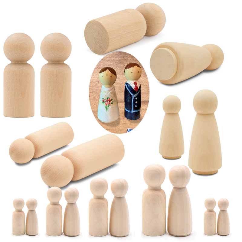 5 Muñecos de Madera sin Acabad - Art And Craft For Nursery reseña y precio